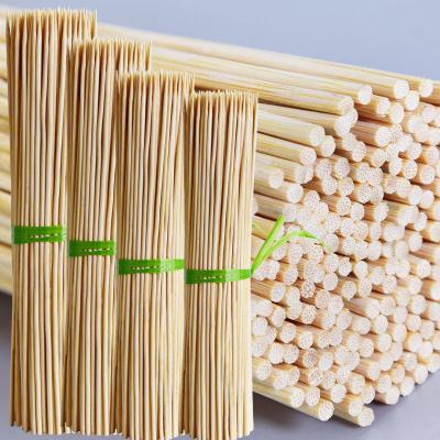 China 5.0mm*20cm Wholesale Bamboo Skewer Bamboo BBQ Stick Cotton Candy Stick Marshmallow Kabab Kabob Easily Cleaned Bamboo Skewer for sale