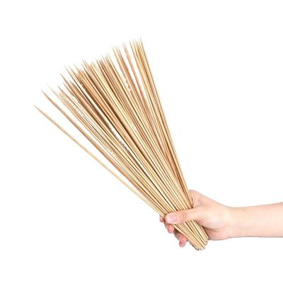 China 5.0mm*25cm Bamboo Skewer Wholesale Bamboo BBQ Stick Cotton Candy Stick Marshmallow Kabab Kabob Easily Cleaned Bamboo Skewer for sale