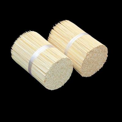 China 5.0mm*35cm Bamboo Skewer Wholesale Bamboo BBQ Stick Cotton Candy Stick Marshmallow Kabab Kabob Easily Cleaned Bamboo Skewer for sale