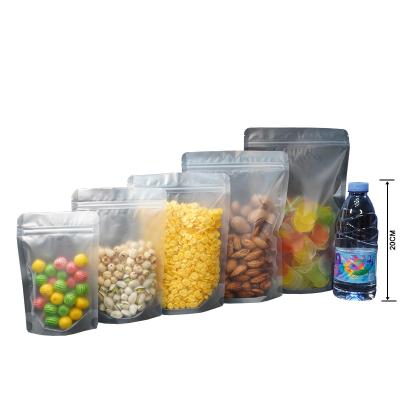 China Eight Sides Frosted Recyclable Clear Food Packaging Bag Stand Up Zipper PE Plastic Bag for sale