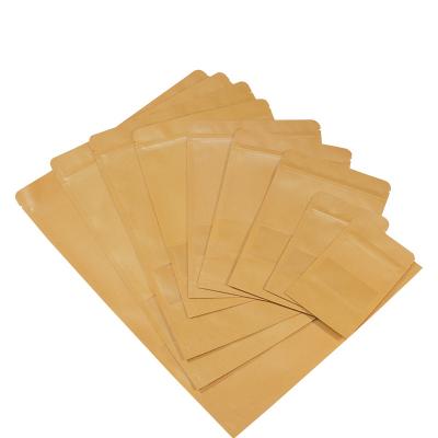 China 2023 Recyclable Wholesale Competitive Price Brown Kraft Paper Bag With Tape Window for sale