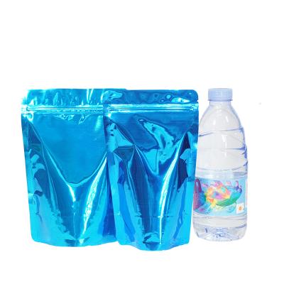 China Recyclable Stock Resealable Mylar Bags Clear Holographic Ziplock Baggies Gift For Packaging Candy Lash Lip Gloss Jewelry for sale