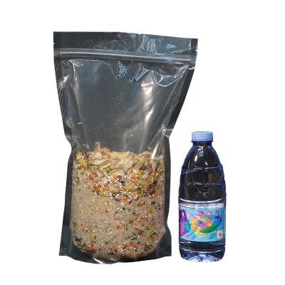 China Large Gallon Food Storage Zipper Recyclable Custom LDPE Plastic Saddle Slider Ziplock Freezer Bags for sale