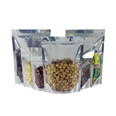 China Custom Printed Recyclable Aluminized Stand Pouch Coffee Packaging Ziplock Bags+Clear Food Packaging for sale