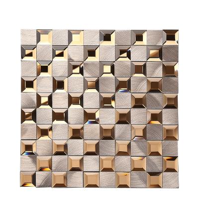 China China factory classic simple gold premium glass mosaic tiles for living room for sale