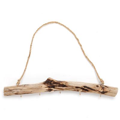 China Baihe Casual Natural Driftwood Branches Wall Hanging Jewelry Organizers for sale