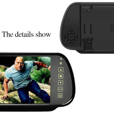 China Stereo 7 Inch HD High Brightness Car Rearview Mirror Monitor 2 Widescreen Channel Input Rear View Reversing Assist Diet Car Parking for sale