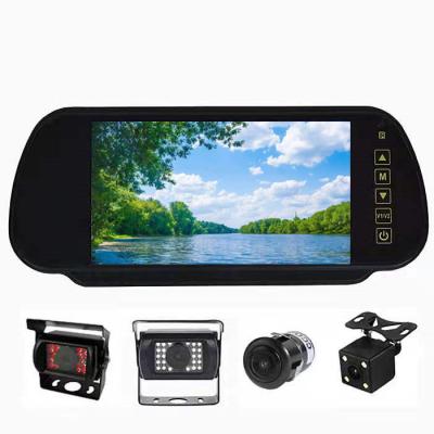 China Stereo 7 Inch Car MP5 Rearview Monitor Widescreen Mirror With Touch Button for sale