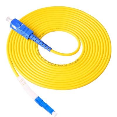 China FTTH/FTTx Network Factory Manufacturing LC-SC LSZH Simplex Singlemode Cable Fiber Optic Patch Cord for sale