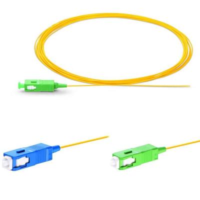 China FTTH Factory Manufacture Supply OEM SM/MM SC APC 0.9mm Fiber Optic Pigtail for sale