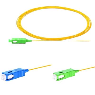 China FTTH Factory Manufacturing SM/MM SC ST LC FC APC UPC Fiber Optic 0.9mm Pigtail for sale