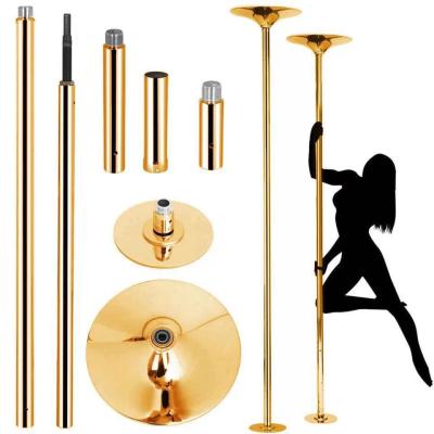 China Custom 45mm Chrome Steel Tube Cheap Dance Pole Sets High Grade Plated Fitness Wearable Dance Poles High Quality for sale