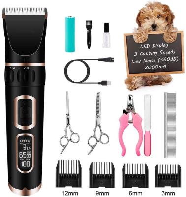 China Viable Adjustable Rechargeable Dog Hair Trimmer Pet Grooming Clipper Dog Hair Trimmer for sale