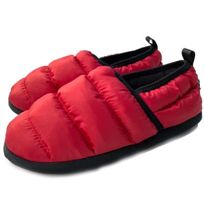 China 2022Winter Women/men's lightweight non-slip indoor boots waterproof bottom-to-bottom puffy slipper quilt slippers for sale