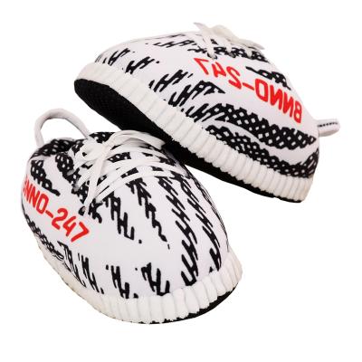 China 2020 Custom Cotton Sneaker Slippers Anti-Static Fluffy Kids Plush Children Indoor Shaped Flat Slippers for sale