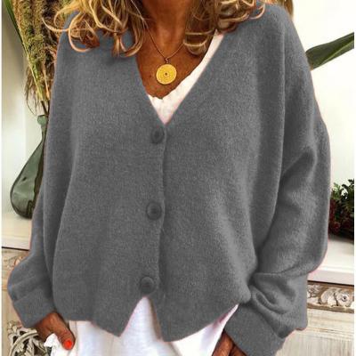 China Sweater 2021 Autumn And Winter Popular Casual Breathable Hot Sale Amazon Ebay Loose Knit Cardigan With Button for sale