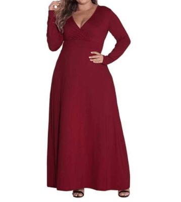 China 2021 Hot Women's Verdusa Anti-wrinkle Summer Sale Amazon Summer Plus-size Bishop Sleeve Low-cut V-neck Belted Sheath Dress for sale