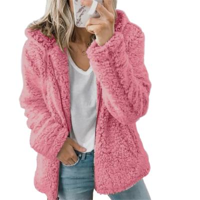 China 2021 Autumn And Winter Warm Hooded Wool Women Fleece Anti-wrinkle Amazon Sale Woolen Coat for sale