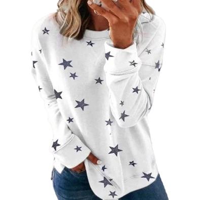 China 2021 Amazon Ebay Hot Sale Solid Color QUICK DRY Hot Star Printing Long Sleeve Women Sweatshirts for sale