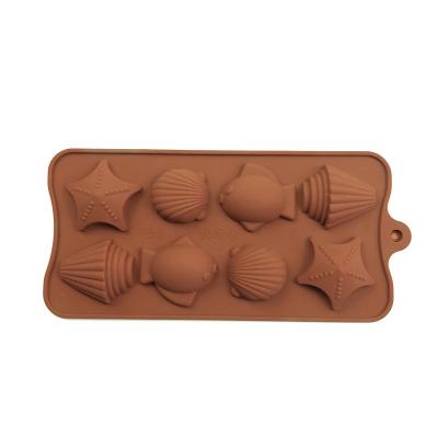 China Food Grade Disposable Silicone Chocolate Seashell Candy Heat Resistant Mold for sale