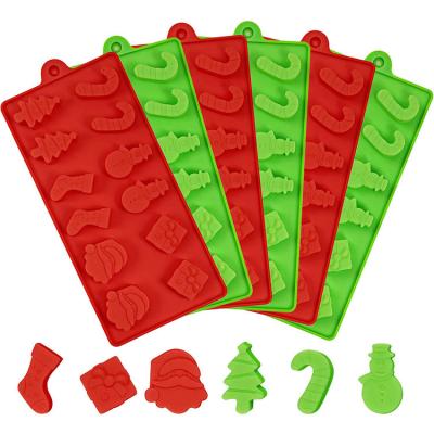 China Sustainable Colored Heat Resistance Easy Pop Silicone Christmas DIY Style Multifunctional Chocolate Bar Molds for sale