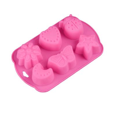 China Viable Homemade 6 Cavity Insect Moon Flower Star Shape Silicone Soap Molds For Soap, Jelly for sale