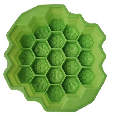 China 19 Cavity Silicone Honey Comb Bees Soap Mold Viable Cake Baking Molds for sale