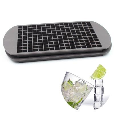 China Eco-Friendly Free Flexible Stackable 160 Grids BPA Ice Cube Tray Ice Cubes Mold Frozen Cube Bar Pudding Silicone Tray for sale