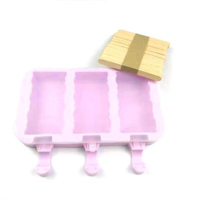 China Qinuo Sustainable Style Customized Building Block Food Grade Silica Gel Silicone Ice Cream Molds for sale