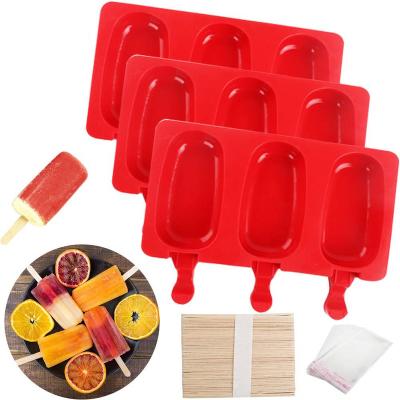 China SHQN food grade BPA free diy mini viable popsicle free silicone simple ice cream mold for sale