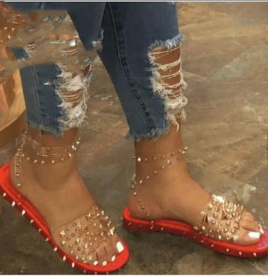 China Fashion\NEW Comfy\Durable Rivets FS14 PVC Sandals Flats Shoes For Women for sale