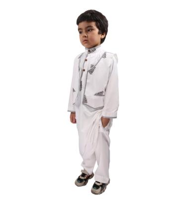 China Fashion Latest Hot Selling Kids Breathable Sets Traditional Clothing With Cheap Arab Muslim Clothing Men Thobe Prices Islamic Qamis for sale