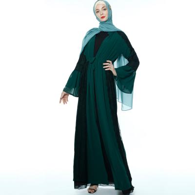 China Cozy Feel Maxi Fashion Cozy Blended High Quality Chiffon With Lace Prayer Dress Jilbab Khimar Abaya Muslim Dress Islamic Clothing for sale