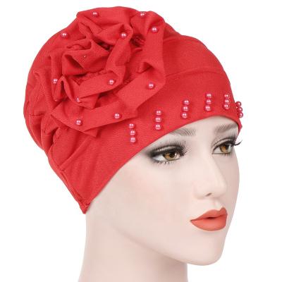 China Wholesale Solid Color Muslim Elastic Wrap Hat Turban Polyester Custom Head Scarf Headwear Under Scarf Hijab Hat for sale