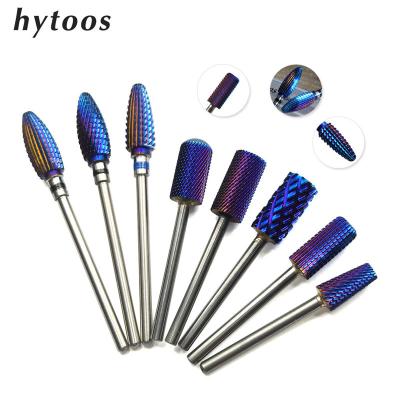 China Purple Nail Drill Machine HYTOOS Tungsten Carbide Nail Drill Bit 3/32