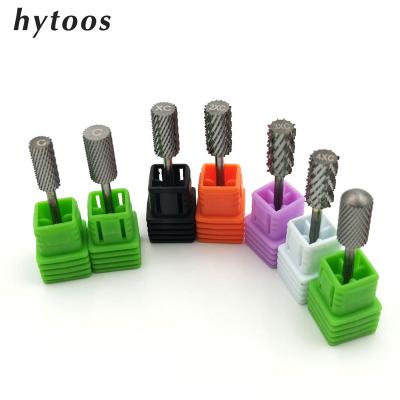 China Nail Drill Machine HYTOOS 7 Size Barrel Carbide Nail Drill Bits 3/32