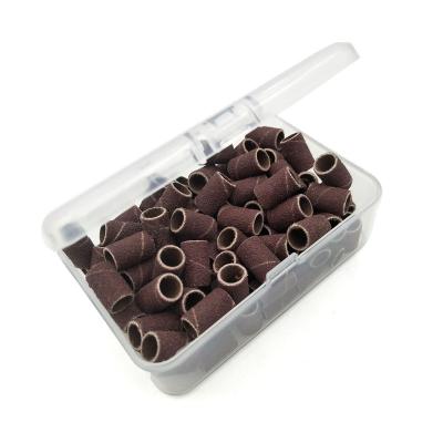 China Electric Nail Drill Machine HYTOOS 100Pcs/Box Brown Nail Art Drill Accessories Foot Care Tools 80# 150# 240# for sale