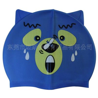 China Fashion customized silicone children swimming cap for sale