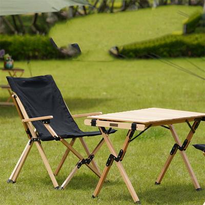 China Chinese New Design Comfortable Light Weight Optional Folding Chinese Camping Table Beech 80X52X46/56 For Beach Picnic for sale