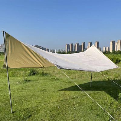 China Extended Type Light Weight Outdoor Activities Hiking 8-10 Person Iron Pole 19Mm Construction Based On Need Waterproof Camping Tarp for sale