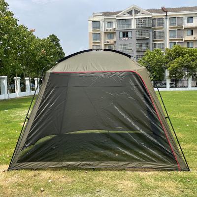 China Diagonal tie type upgraded diagonal tie type outdoor 190T polyester 8-10 person camping single layer family ventilation tent for sale