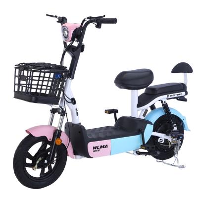 China Steel Cheap Electric Bike Women's E-bicycle 48V 12Ah 350w Fashion Electric Bike for sale