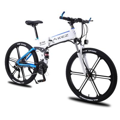 China Aluminum alloy 350w 36v rear drive full suspension lightweight electric mountain bike with lithium battery for sale