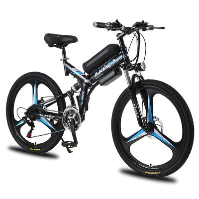 China Carbon Steel OEM 26 Inch Lithium Battery Folding Electric Mountain Bike for sale