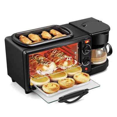 China Household 3 in 1 Universal Multi Functional Electric Oven Breakfast Coffee Toast Maker Coffee Toast Maker for sale