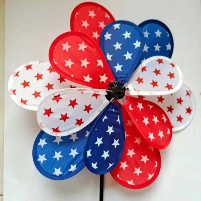 China Garden Ornament American Flag Wind Spinner Kids Toys Independence Day Decorations for sale