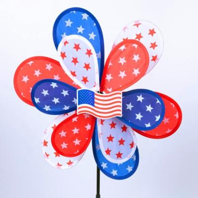 China SPINNERS PATRIOTIC AMERICAN PORTABLE WINDMILL Garden Ornament WIND YARD DECORATIVE WINDMILLS for sale