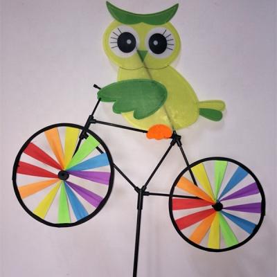 China 3D Animal on Bike Wind Spinner Spinning Top Garden Lawn Yard Decor MD3681 for sale