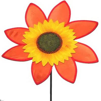 China Garden Ornament Spring Garden Sunflower Art Decorative Windmill for sale