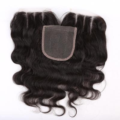 China Cheap Color 4x4 5x5 Body Wave 10-30inch Body Wave Grade 12A Silk Top Closure for sale